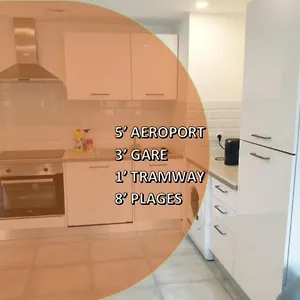 Renove 2023 Proche Aeroport 5min, Gare Sncf 2 Min, Tramway Au Pied De L'immeuble , Parking Possible, Renovated 2023 Near The Airport 5 Min, Train Station 2 Min, Tram Next To The Building 1 Min, Parking Possible Nice
